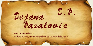 Dejana Masalović vizit kartica